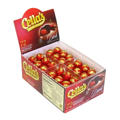 Cella's Dark Chocolate Covered Cherries, 72-Count Box