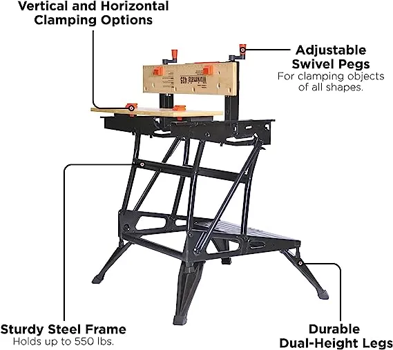 Black & Decker WM425 550lbs Workmate Portable Project Center & Vise