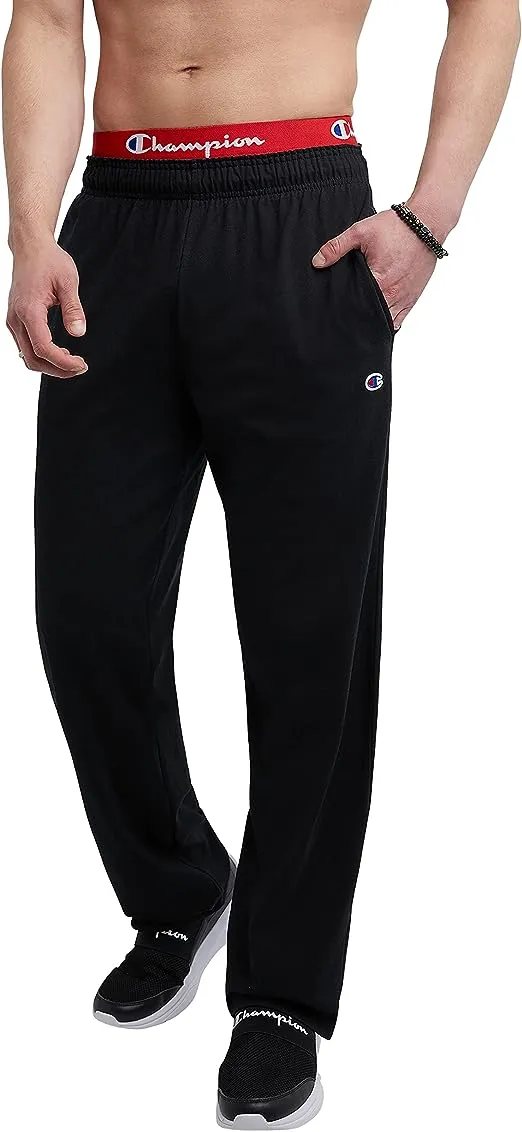 Champion Men's Pants, Everyday Cotton Pants for Men, Open Bottom Pants (Reg. Or Big & Tall)