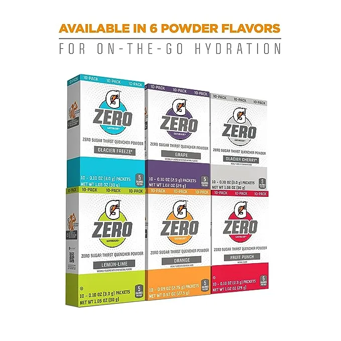 Gatorade Zero Polvo 50 Sticks Ponche de Frutas Mix