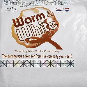 Warm Company 72-Inch by 90-Inch Warm & White Cotton Batting 