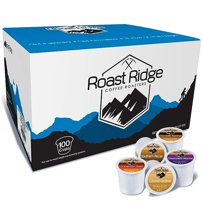 Roast Ridge Single Serve Coffee Pods Compatible with Keurig K-Cup Brewers, Donut Shop, 100 Count, Other