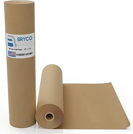 Brown Kraft Paper Roll - 18" x 1,200" (100') Made in The USA - Ideal for Packing, Moving, Gift Wrapping, Postal, Shipping, Parcel, Wall Art, Crafts, Bulletin Boards, Floor Covering, Table Runner