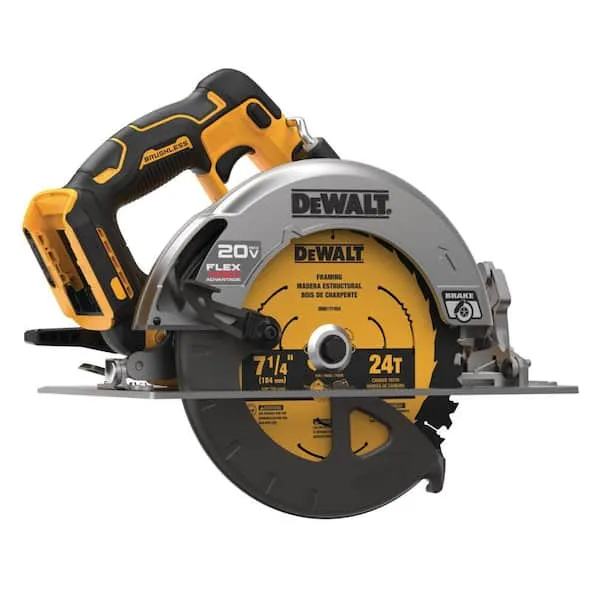 DEWALT DCS573B 20V MAX* Scie circulaire sans fil sans balais de 7-1/4 po avec FLEXVOLT ADVANTAGE™ (outil uniquement)