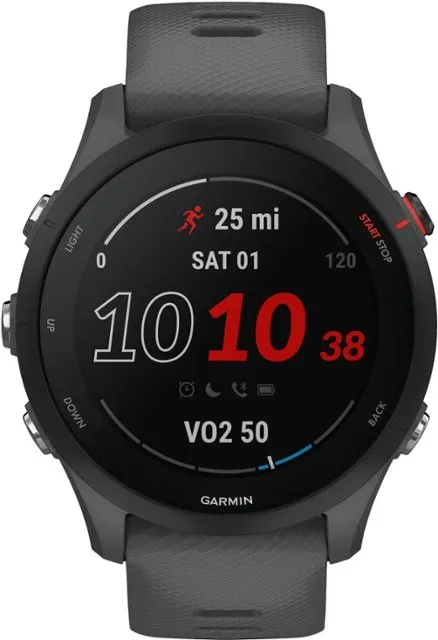 Garmin Forerunner® 255, GPS Running Smartwatch, Advanced Insights, Long-Lasting Battery, Slate Gray