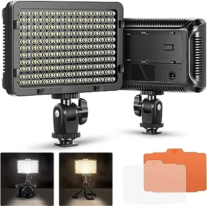 Neewer on Camera Video Light Photo Dimmable 176 LED Panel with 1/4" Thread for Canon, Nikon, Sony and Other DSLR Cameras, 5600K (Battery Not Included)Neewer on Camera Video Light Photo Dimmable 176…