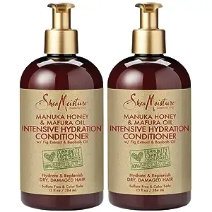 Shea Moisture Manuka Honey & Mafura Oil Intensive Hydration Conditioner Pack Of 2, 13 Oz 