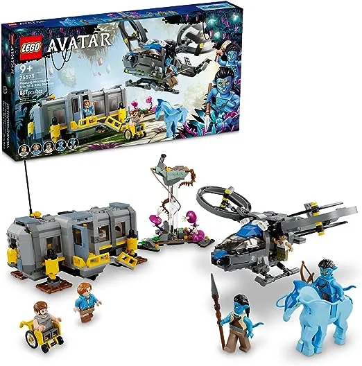 LEGO Avatar Floating Mountains Site 26 & RDA Samson 75573 Building Set - Helicopter Toy Featuring 5 Minifigures and Direhorse Animal Figure, Movie Inspired Set, Gift Idea for Kids Ages 9+