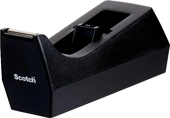 Scotch Desktop Tape Dispenser, Black, 2.7 in. x 2.7 in. x 6.4 in., 3 Tape DispensersScotch Desktop Tape Dispenser, Black, 2.7 in. x 2.7 in. x 6.4 in., 3 Tape Dispensers