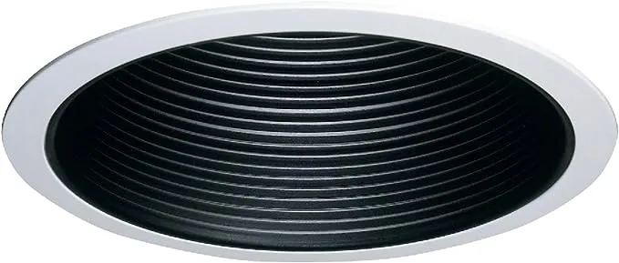 Halo 6-Inch Black Coilex Baffle with White Trim