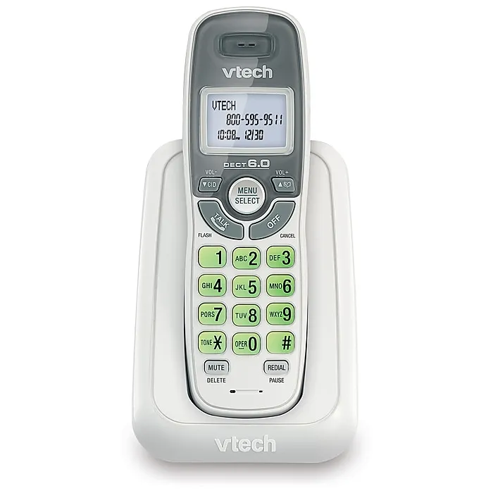 VTech® DECT 6.0 1-Handset Cordless Phone System in White