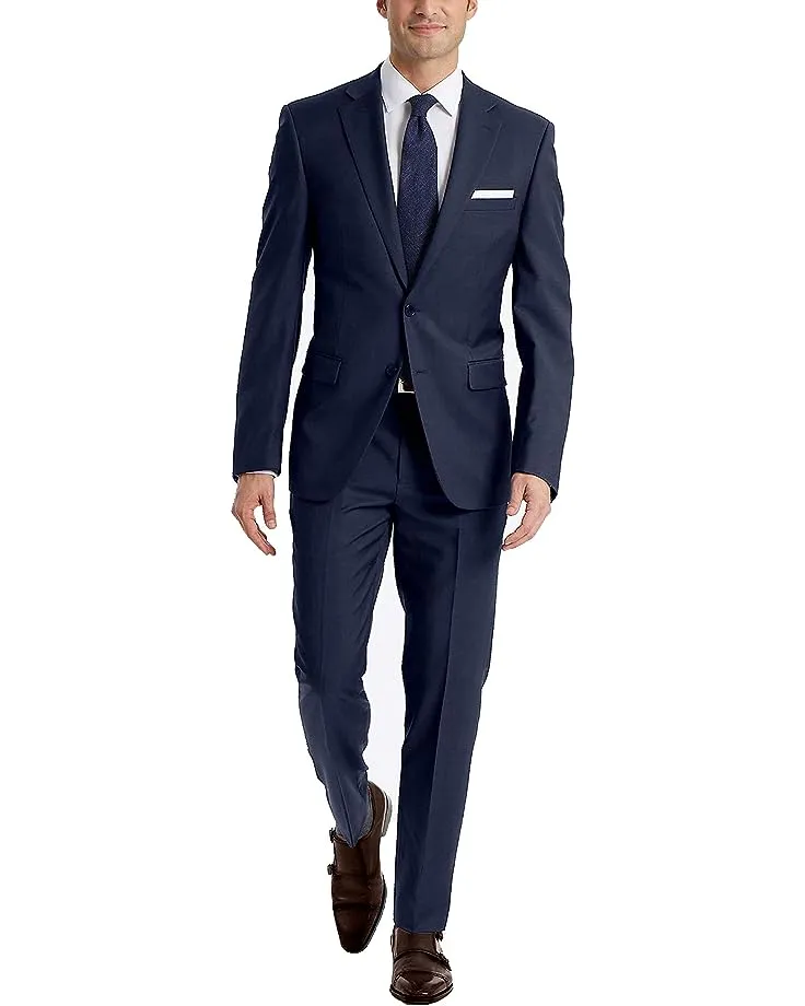 Calvin Klein Men's Slim Fit Solid Blue Suit Pants - Blue - 33W x 32L