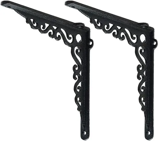 Sungmor Cast Iron Shelf Brackets Rust Proof Sturdy 90° Right Angle Support Board