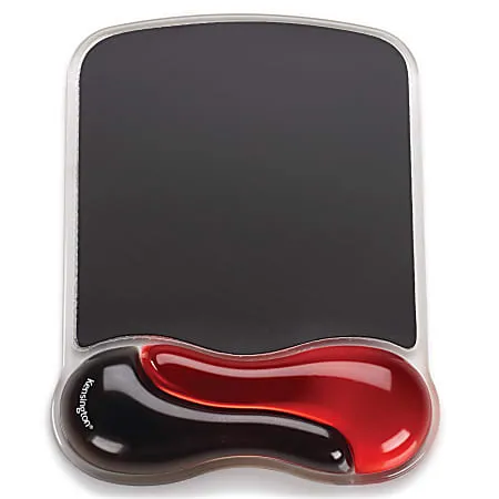 Kensington Duo Gel Mouse Pad with Wrist Rest - Red (K62402AM)