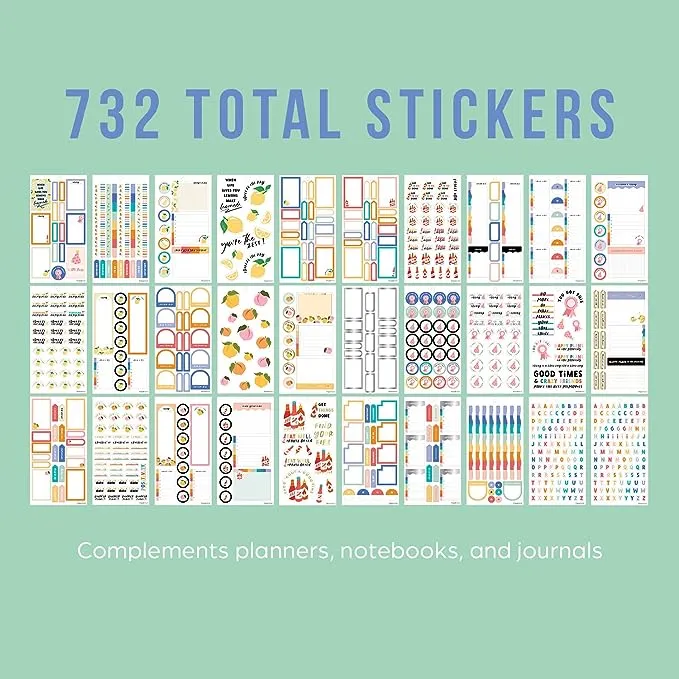 The Happy Planner Fun Illustrations Classic Stickers, Assorted Colors, 732/Pack (SVP130-200)