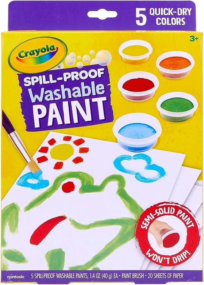 Crayola® Spill-Proof Washable Paint Set