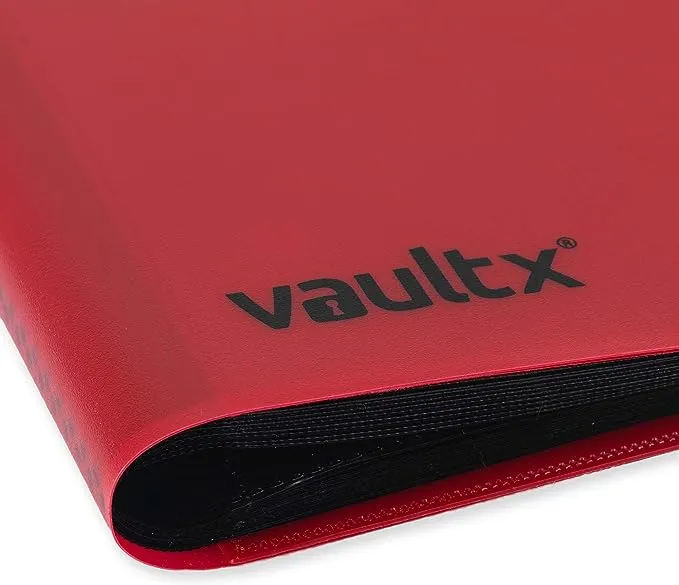 Vault X Binder - 9 Pocket Trading Card Album Folder - 360 Side Loading Pocket Binder for TCG (Red)Vault X Binder - 9 Pocket Trading Card Album Folder -…