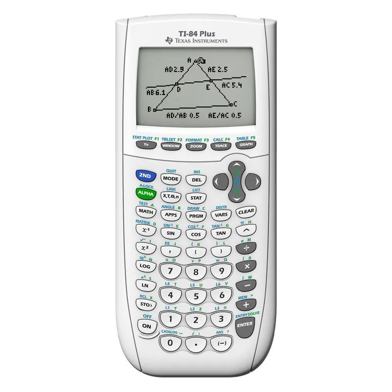 Texas Instruments Ti-84 Plus Graphing Calculator, WhiteTexas Instruments Ti-84 Plus Graphing Calculator, White