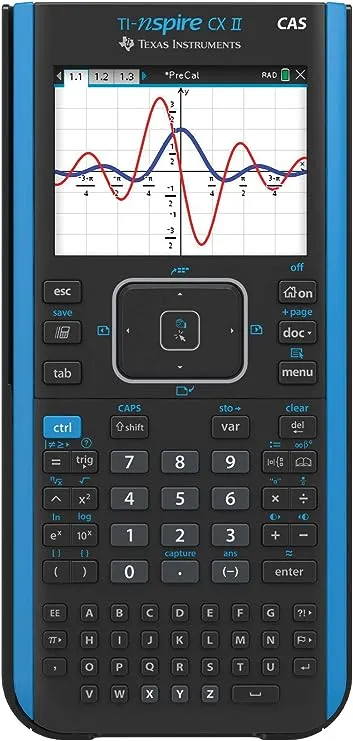 Texas Instrument Nspire CX II CAS Student Software Graphing Calculator