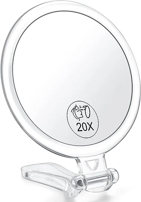 10X MAGNIFYING LIGHTED MAKEUP MIRROR Daylight LED Vanity Bathroom Travel Compact