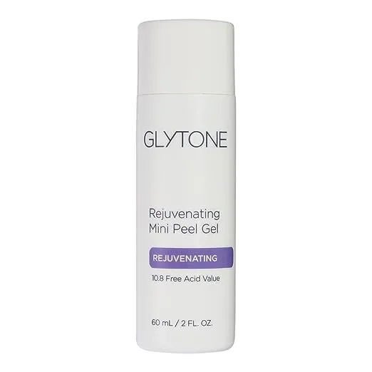 Glytone Rejuvenating Mini Peel Gel - With 10.8% Glycolic Acid - Face Mask Resurfaces and Retexturizes for Glowing Skin - Fragrance-Free - 2 fl. oz.