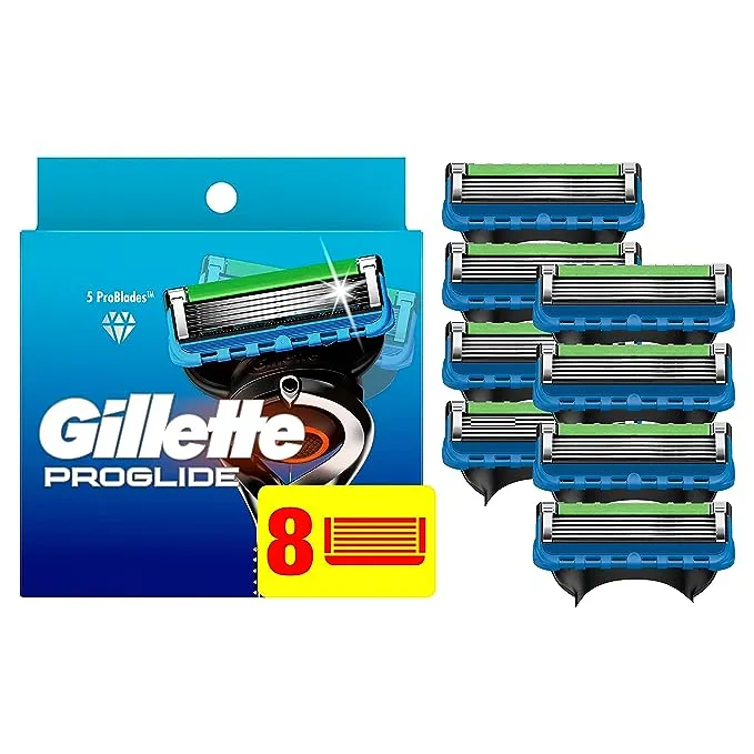 Gillette ProGlide Razor Refills for Men, 8 Razor Blade Refills