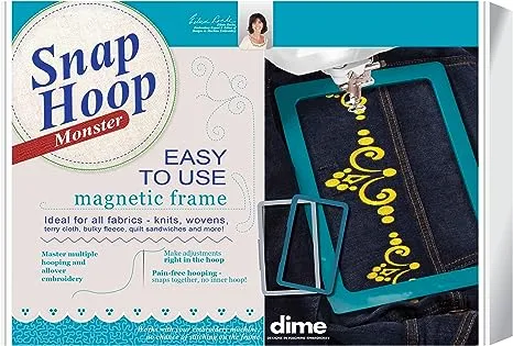 Snap Hoop Monster for Baby Lock/Brother (10.5" x 10.5") Magnetic Embroidery Hoop for Machine Embroidery