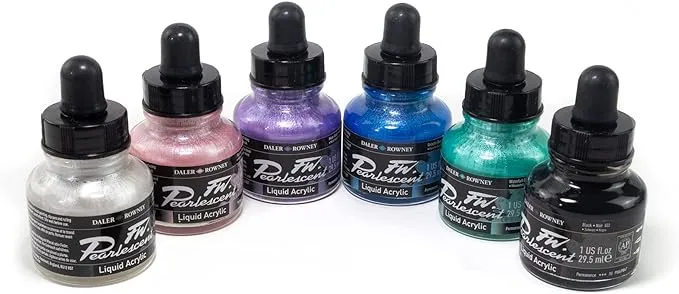 FW Pearlescent Acrylic Ink Set of 6