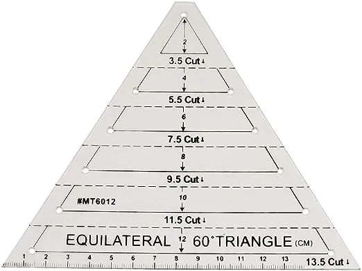 4pcs Quilting Ruler, with 60 Degree Triangle and Diamond, 45 Degree Diamond, Hexagon Shape Templates, Transparent Patchwork Sewing Cutting Craft
