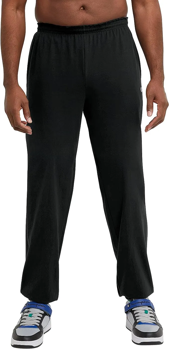 Champion Closed Bottom Jersey Pants (Black, S)