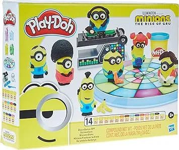 Play-Doh Minions: The Rise of Gru Disco Dance-Off Toy for Kids 3 Years and Up with 14 Non-Toxic Cans