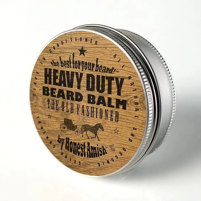 Honest Amish Heavy Duty Beard Balm -New Large 4 oz Twist Tin