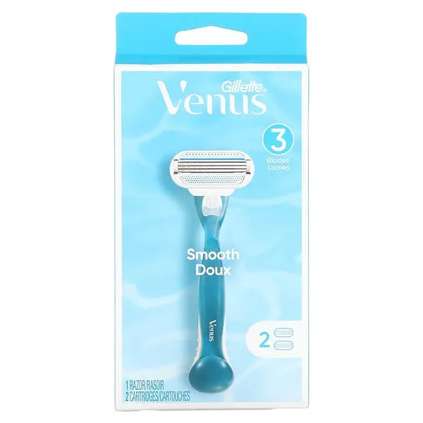 Gillette, Venus, Smooth, 1 Razor, 2 Cartridges