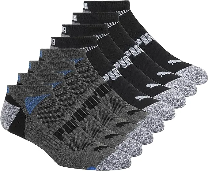 PUMA Men's 8 Pack Low Cut Socks