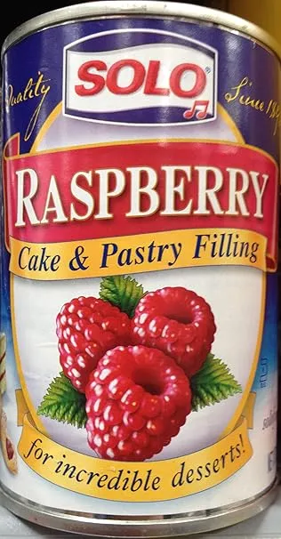 Solo Cake/Pastry Filling Raspberry, 12 oz x 2 Cans