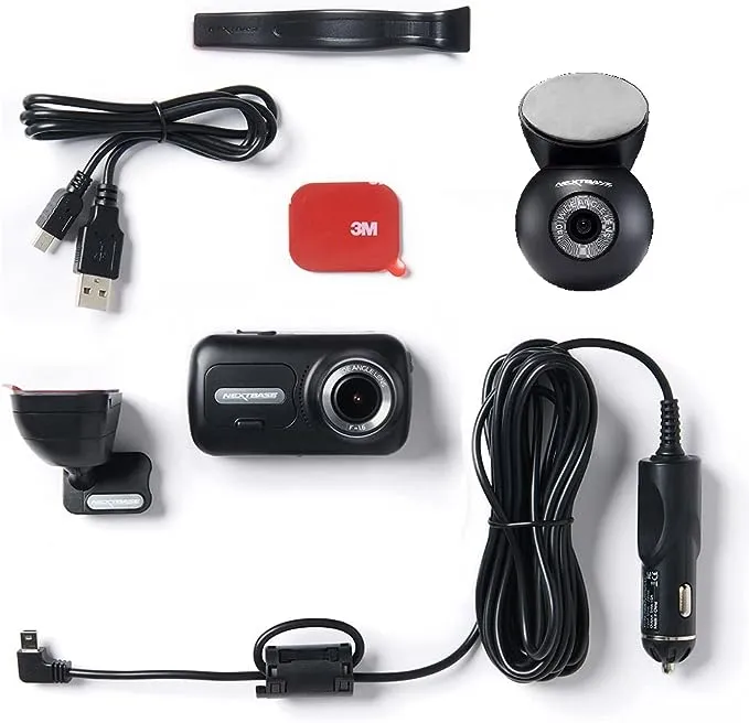 Nextbase 322GW Dash Cam Front and Rear Camera Small with App- Full 1080p/60fps H