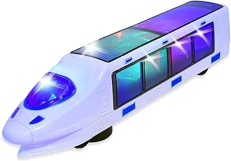 WEofferwhatYOUwant Electric Train Toy with Action Flashing Lights - Battery Powered 3D Effect (Ages 3 Yrs and Up)