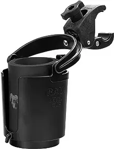 RAM Tough-Claw Mount W/Self-Leveling Cup Holder