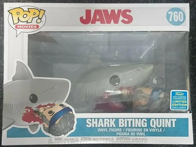 Funko POP! Movies Jaws: Shark Biting Quint Figure - 2019 Convention Exclusive