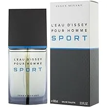 Colônia masculina L'eau D'issey Pour Homme Sport por Issey Miyake 3,4 oz nova na caixa-