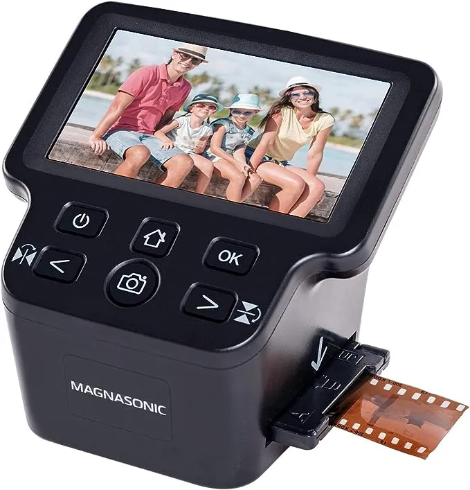 Magnasonic 22MP Film Scanner with Large 5" Display & HDMI with Bonus 32GB SD Card - Black