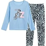 Vopmocld Big Girls Cute Pajama Sets Long Sleeve Lovely Sleepwear 2 Piece PJS Multiple Cartoon Jammies