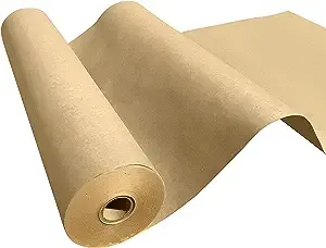 NY Paper Mill Braunes Kraftpapier, 44,5 x 6096 cm, Jumbo-Rolle, ideal für Geschenkverpackungen, Kunst und Handwerk, Post, Verpackung, Versand, Bodenbelag, Paket, Tischläufer, 100 % recycelt,