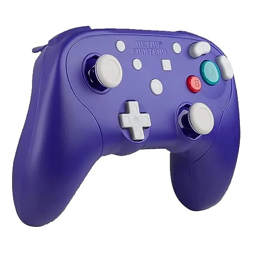 Retro Fighters BladeGC Wireless Controller Next-Gen - GameCube, Switch, PC, Gameboy Player Compatible Indigo (Blue/Purple)