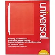 Universal Standard Sheet Protector, Economy, 8.5 x 11, Clear, 200/BoxUniversal Standard Sheet Protector, Economy, 8.5 x 11, Clear, 200/Box