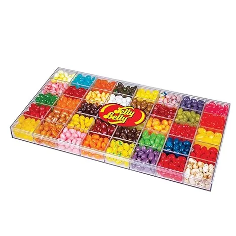 Jelly Belly 40-Flavor Clear Gift Box - Genuine, Official, Straight from the Source