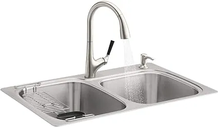 KOHLER All-in-One Dual-Mount Kitchen Sink Kit