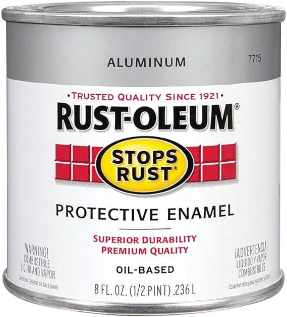 Rust-Oleum 7715-730 Enamel Protective Paint Stops Rust - Aluminum 1-quart