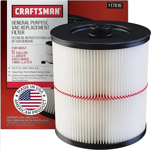 Super air Vacuum Cartridge Filter fits for Craftsman 17816