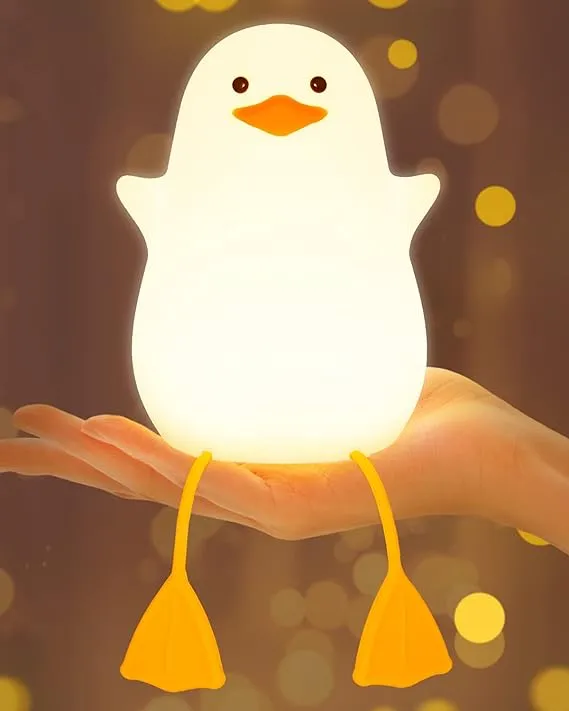 Duck Night Light, Silicone Dimmable Nursery Nightlight